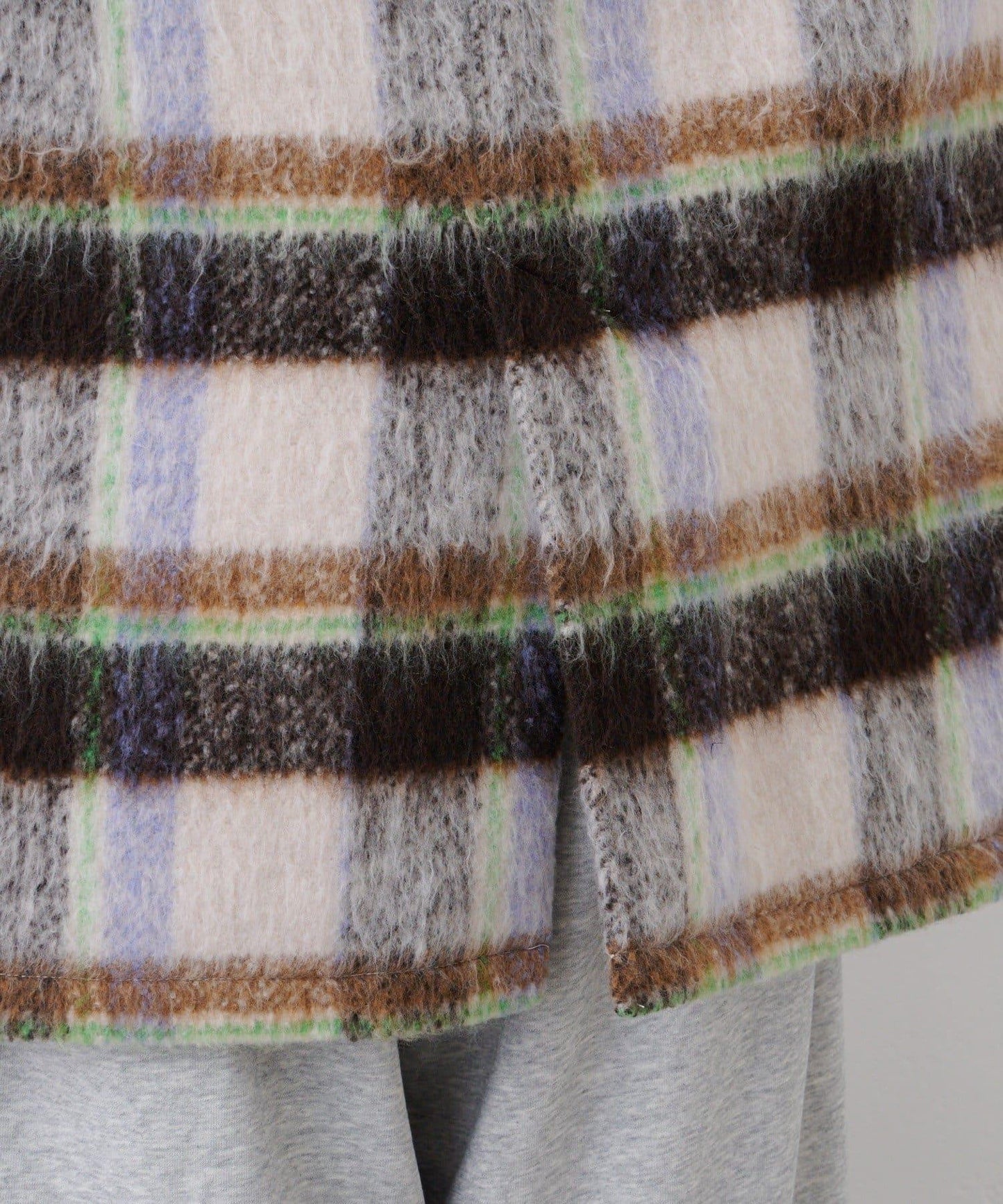 【HELLO.SANFRANCISCO/ハローサンフランシスコ】格紋長毛呢大衣