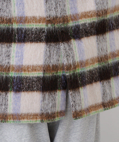 【HELLO.SANFRANCISCO/ハローサンフランシスコ】格紋長毛呢大衣