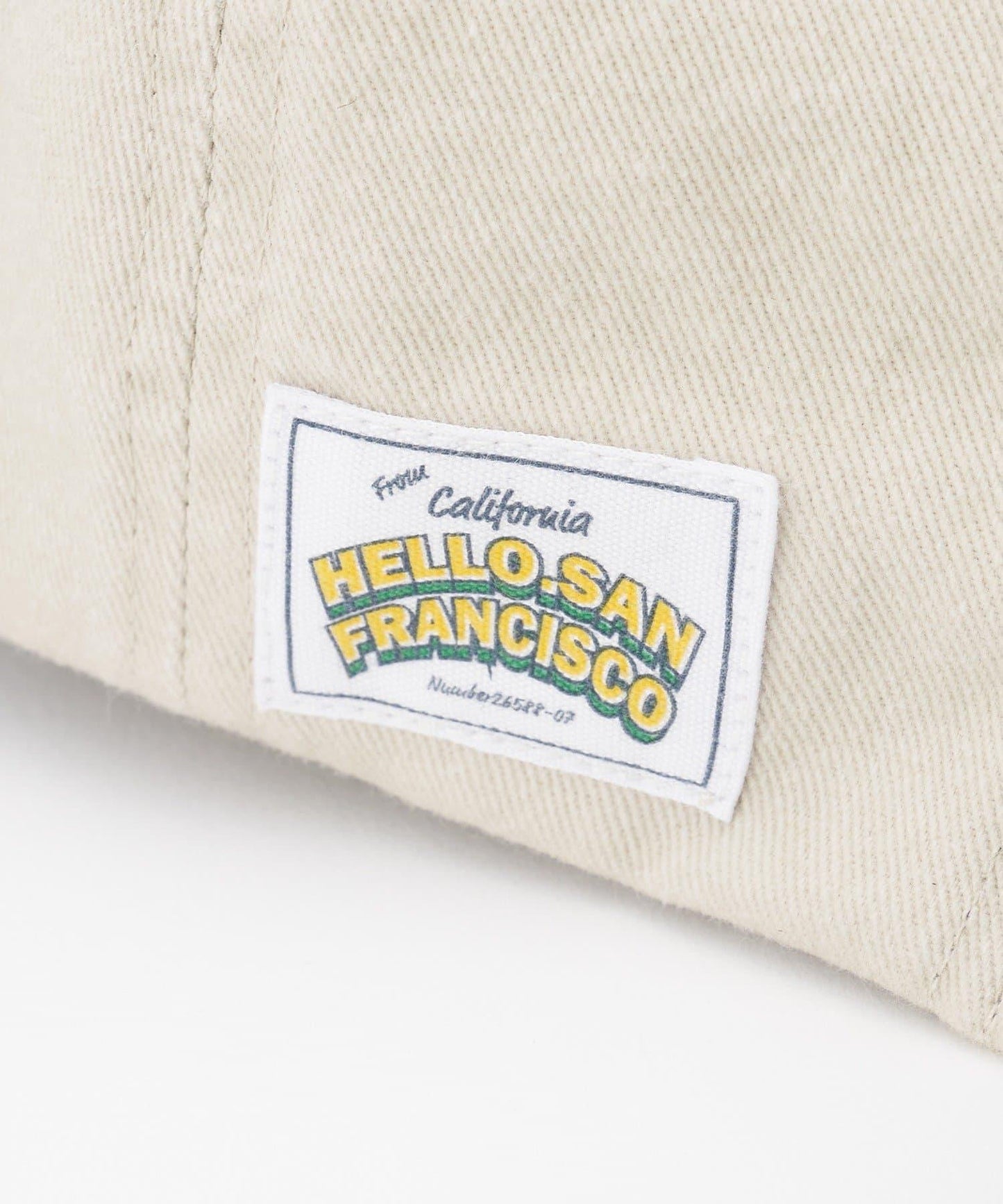 ★【HELLO.SANFRANCISCO/ハローサンフランシスコ】字母標語刺繡蝴蝶結棒球帽