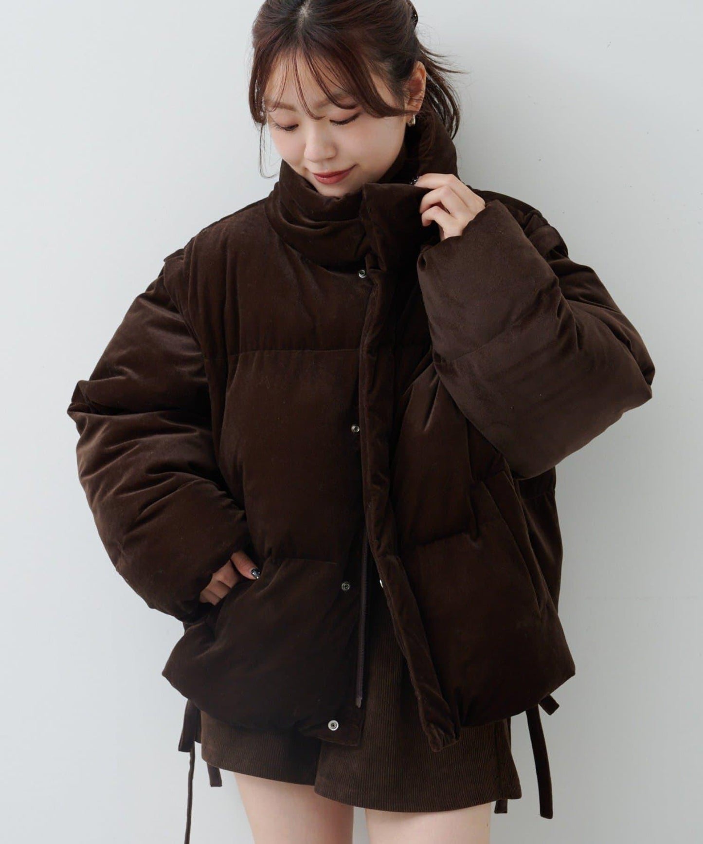 天鵝絨加棉夾克