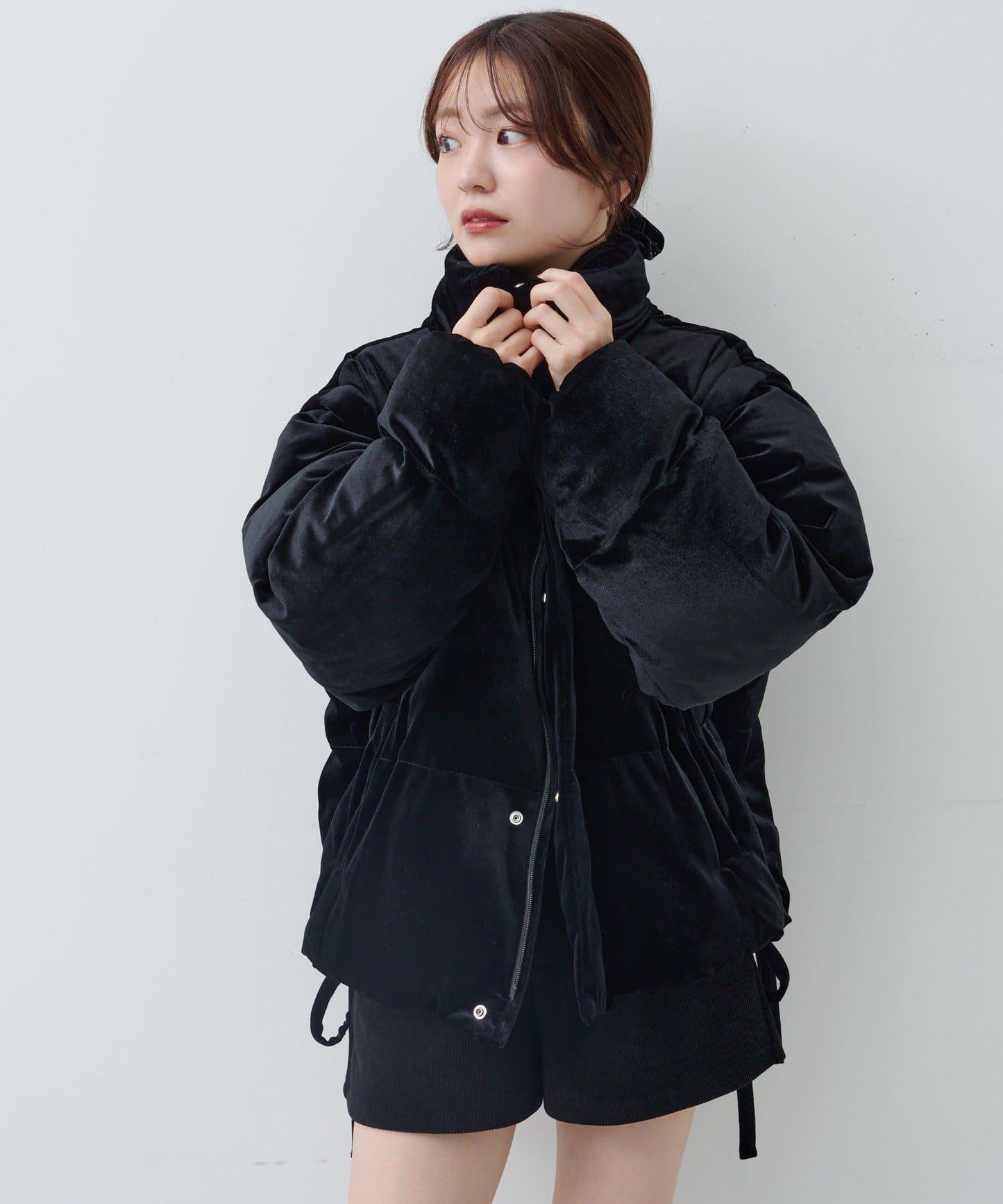 天鵝絨加棉夾克