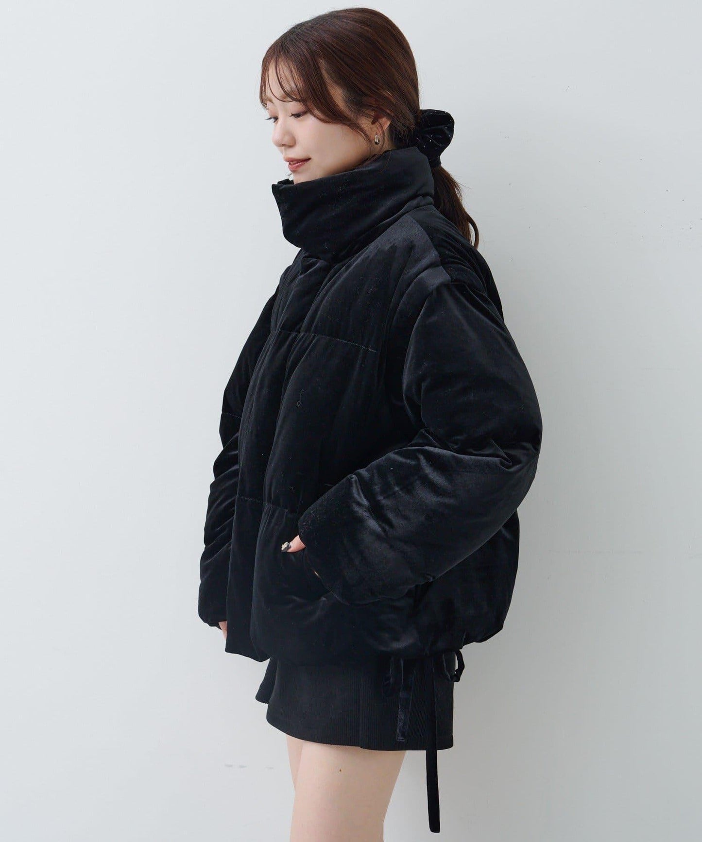 天鵝絨加棉夾克