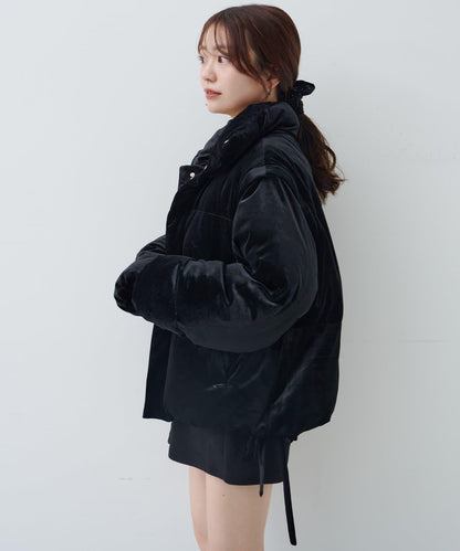 天鵝絨加棉夾克