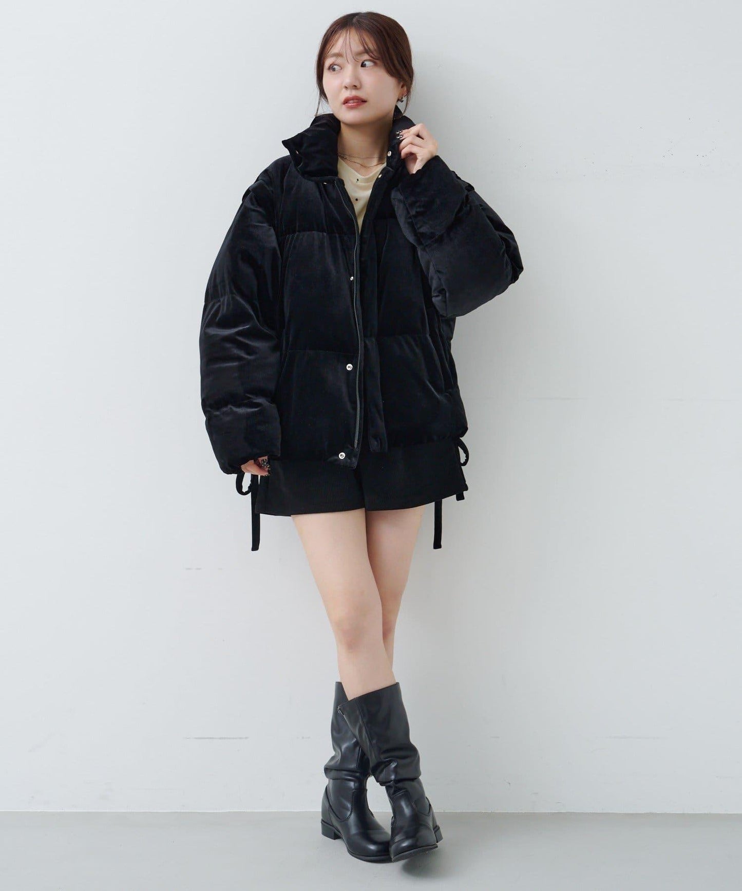 天鵝絨加棉夾克