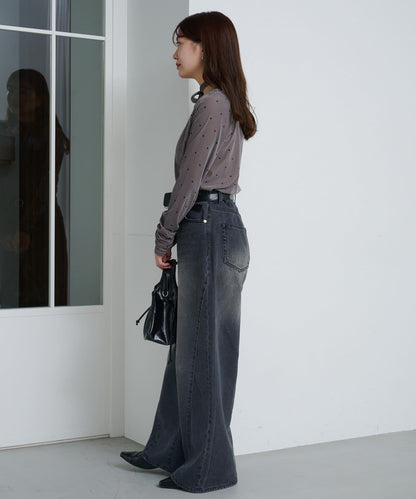 弧形縫線牛仔褲