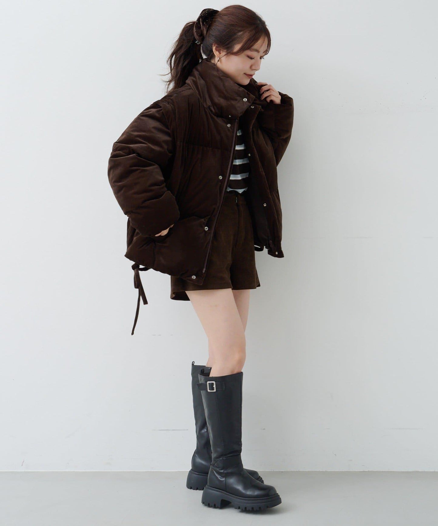 天鵝絨加棉夾克