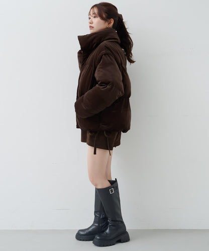 天鵝絨加棉夾克