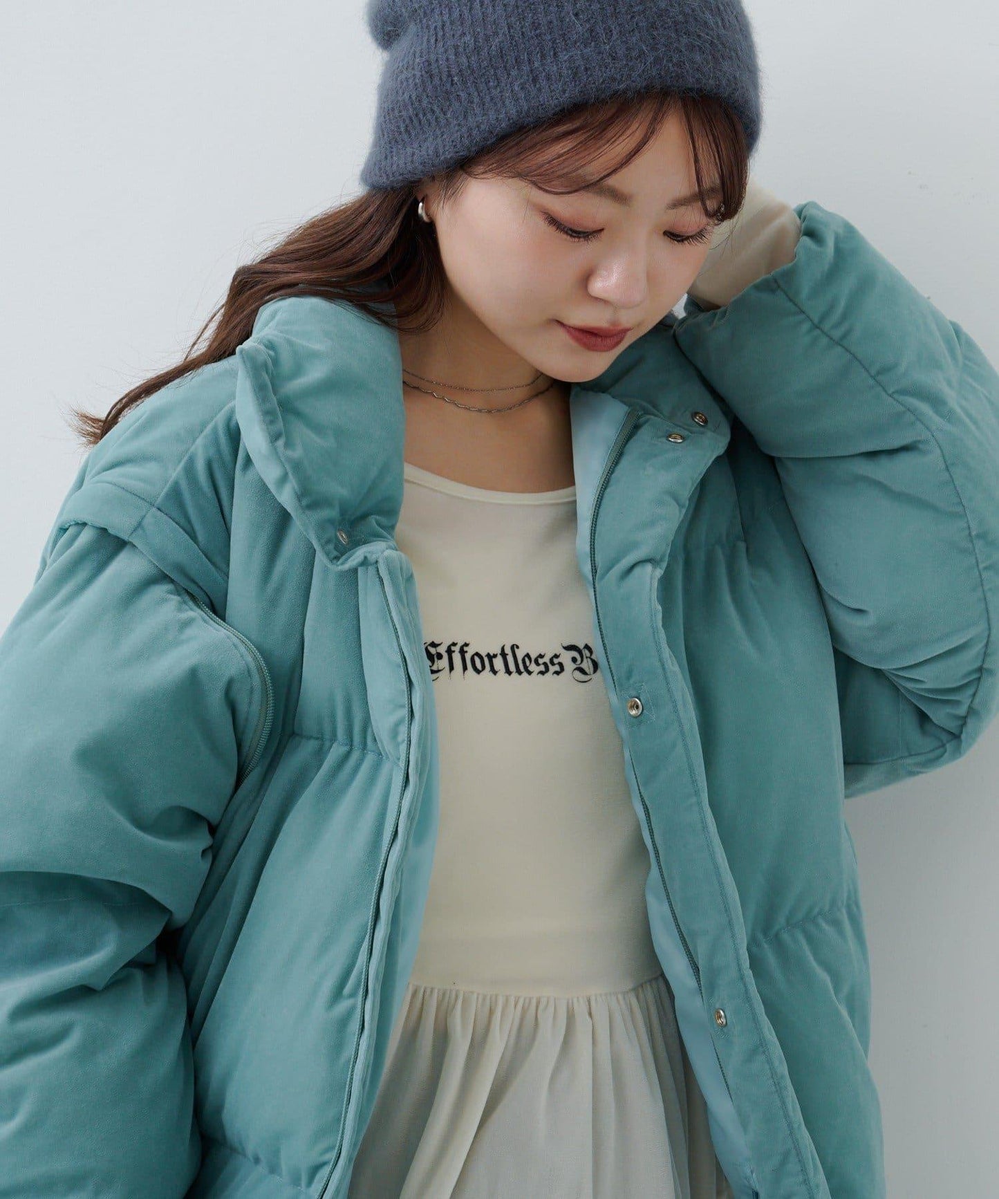 天鵝絨加棉夾克