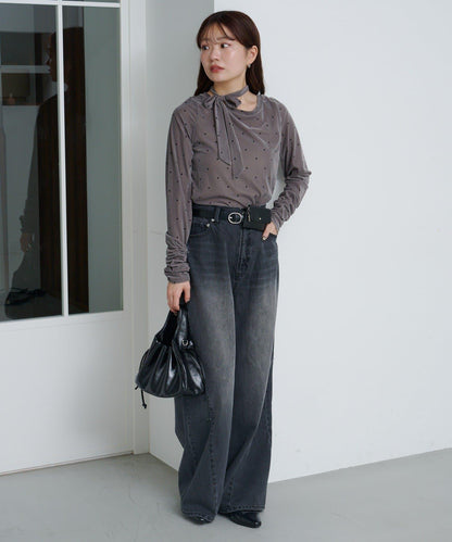 弧形縫線牛仔褲