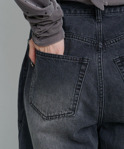 弧形縫線牛仔褲
