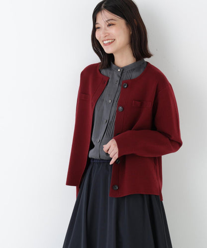 高密度米蘭羅紋圓領夾克