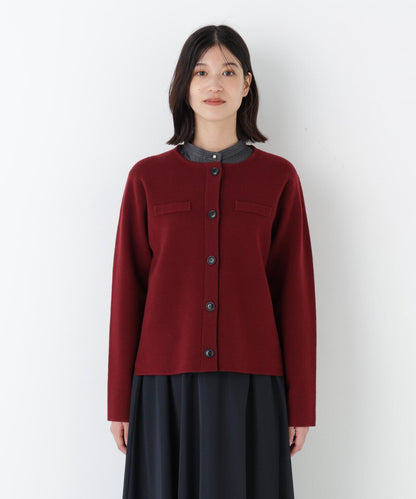 高密度米蘭羅紋圓領夾克