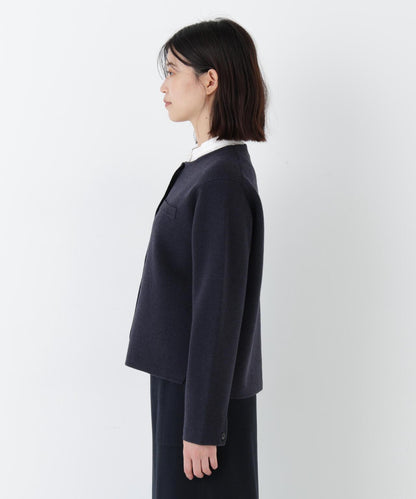 高密度米蘭羅紋圓領夾克