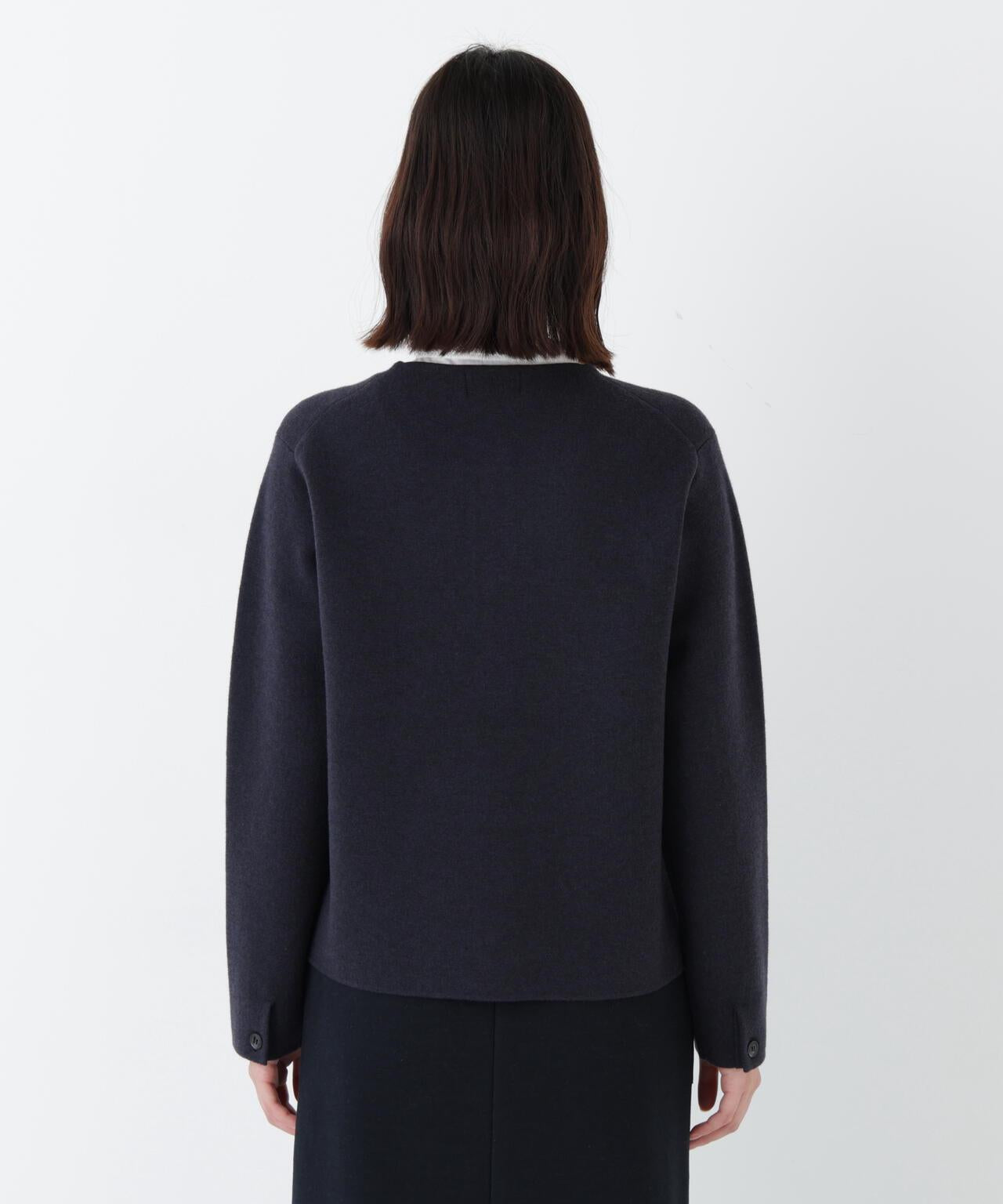 高密度米蘭羅紋圓領夾克