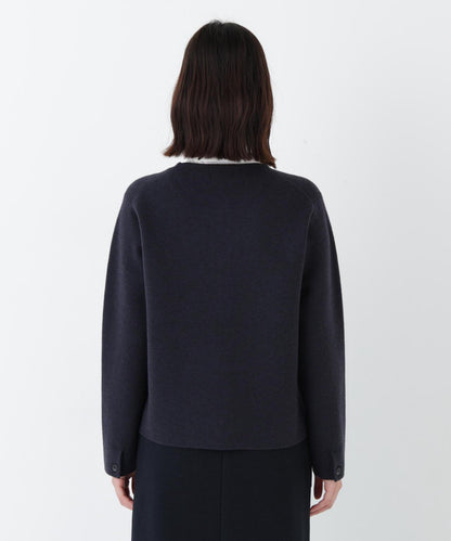 高密度米蘭羅紋圓領夾克