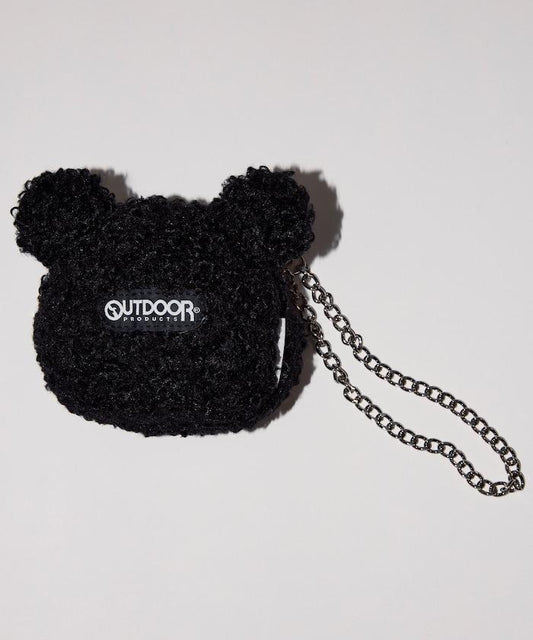 x BASICKS 仿羊羔絨小熊掛飾包