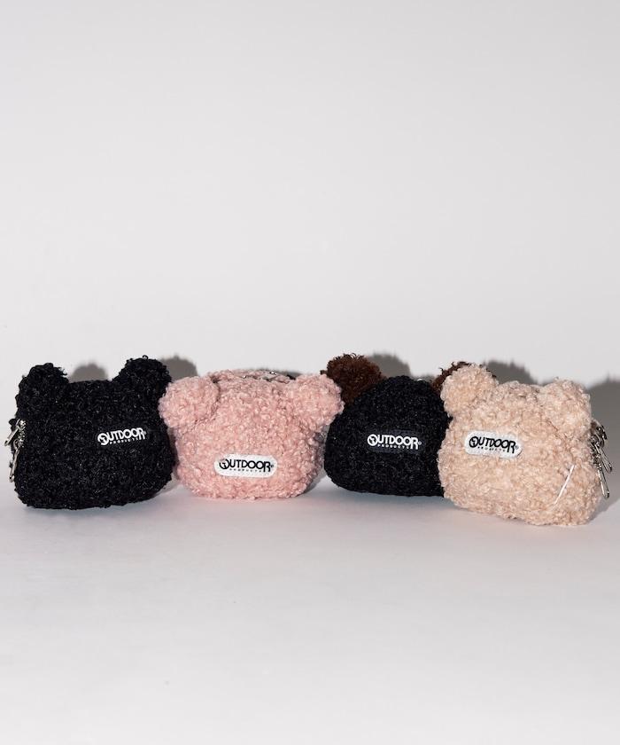 x BASICKS 仿羊羔絨小熊掛飾包