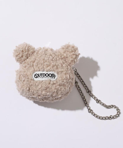 x BASICKS 仿羊羔絨小熊掛飾包