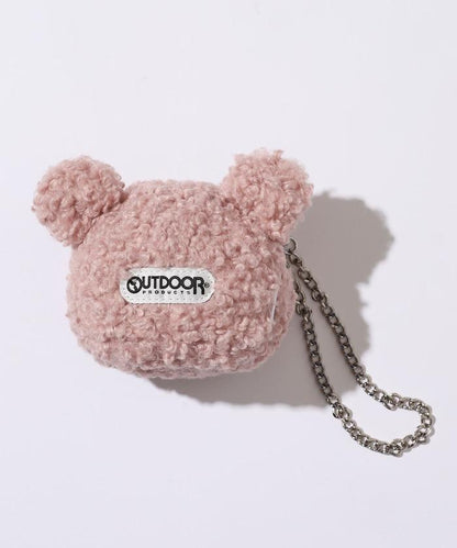 x BASICKS 仿羊羔絨小熊掛飾包