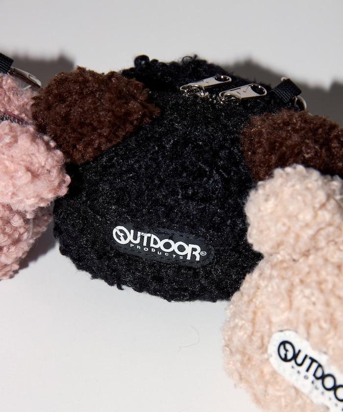 x BASICKS 仿羊羔絨小熊掛飾包