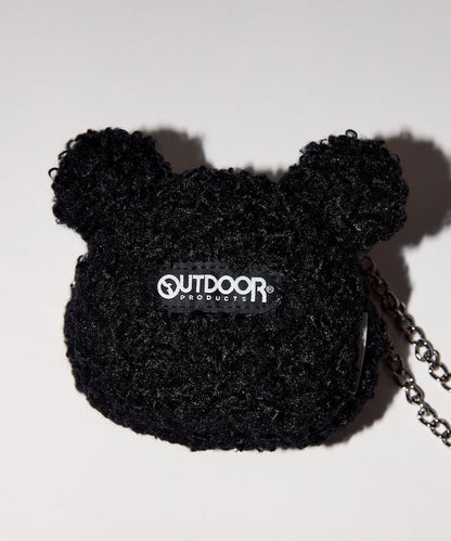 x BASICKS 仿羊羔絨小熊掛飾包