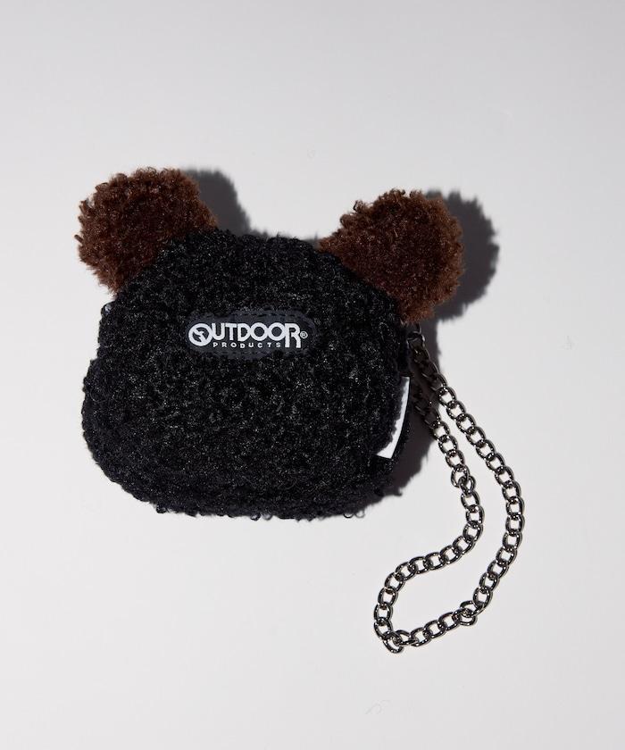 x BASICKS 仿羊羔絨小熊掛飾包