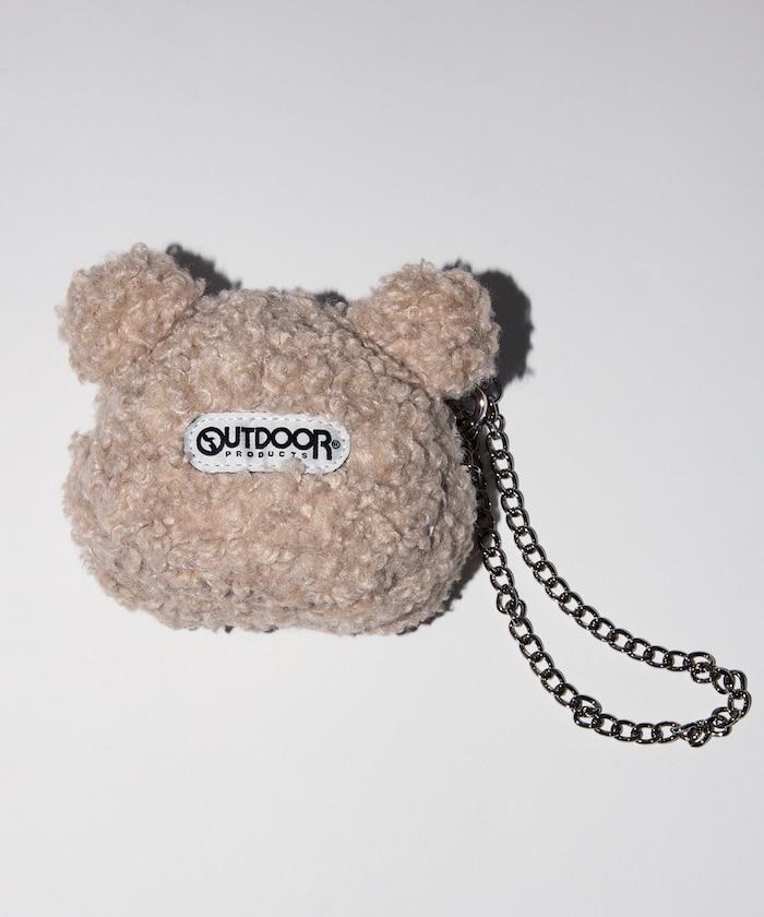 x BASICKS 仿羊羔絨小熊掛飾包