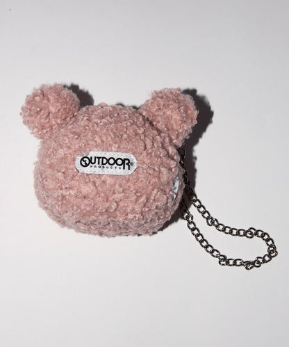 x BASICKS 仿羊羔絨小熊掛飾包