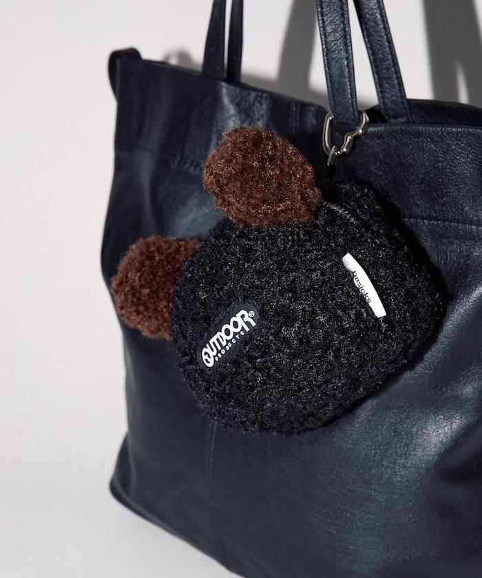 x BASICKS 仿羊羔絨小熊掛飾包