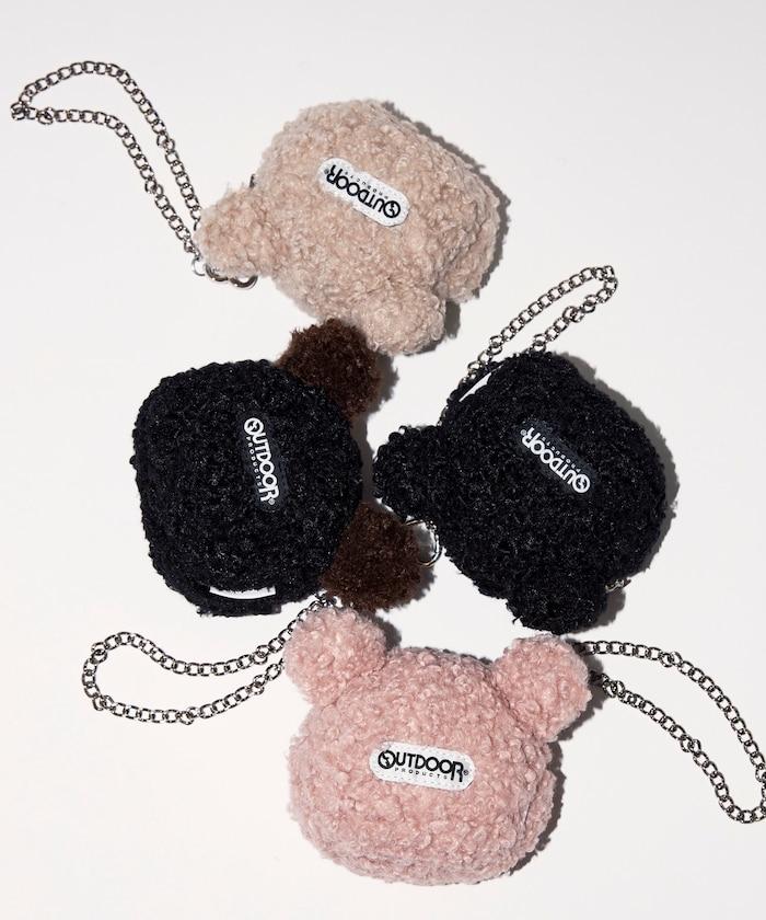 x BASICKS 仿羊羔絨小熊掛飾包