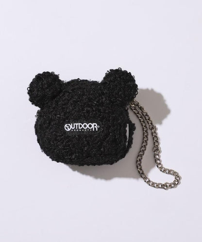 x BASICKS 仿羊羔絨小熊掛飾包