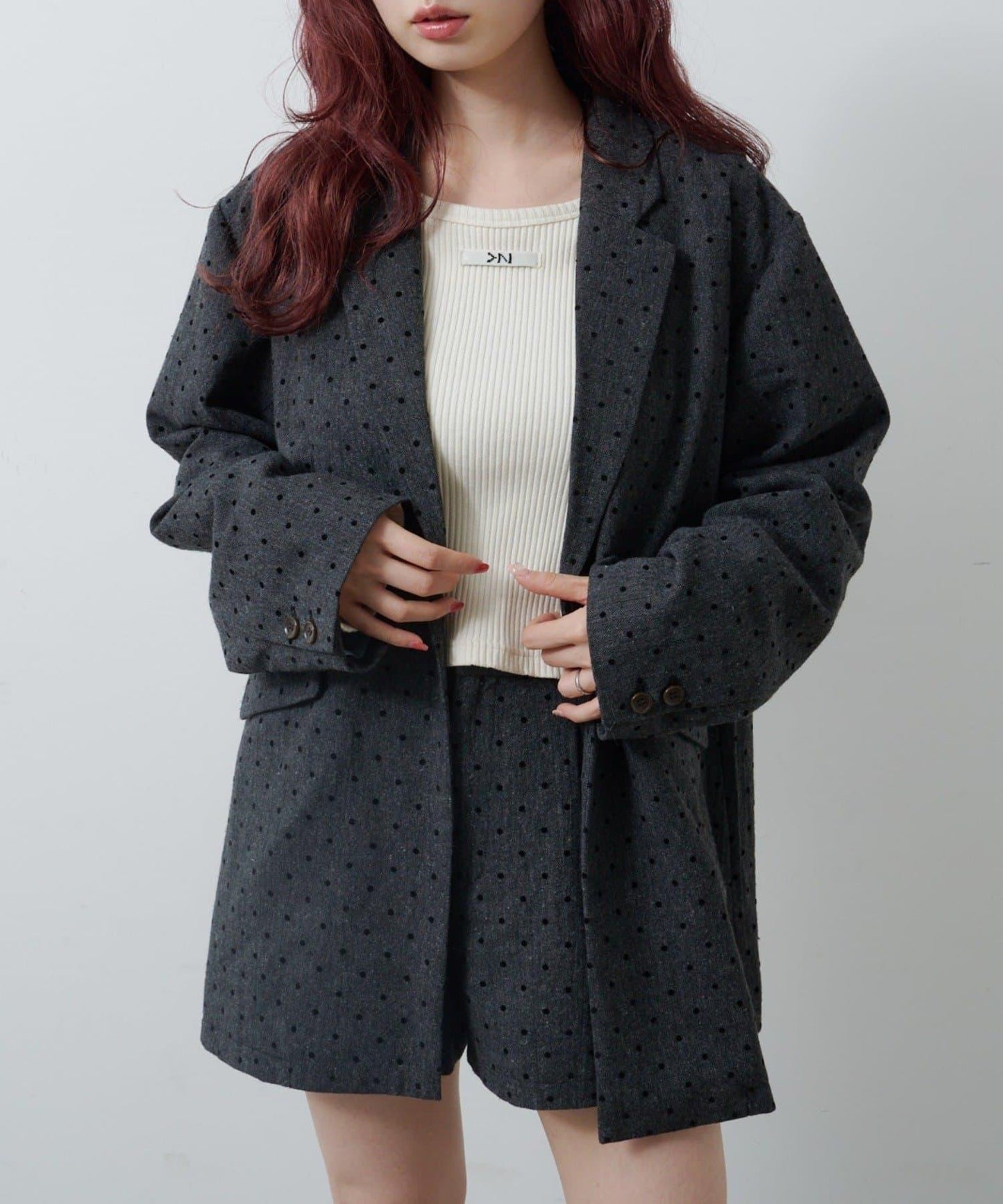 波點花呢夾克