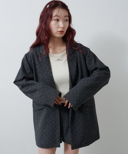 波點花呢夾克