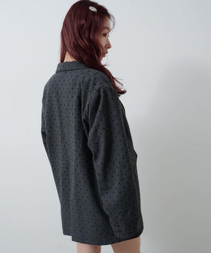 波點花呢夾克