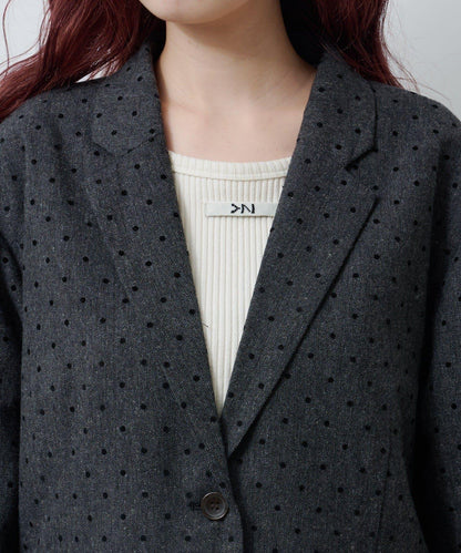 波點花呢夾克