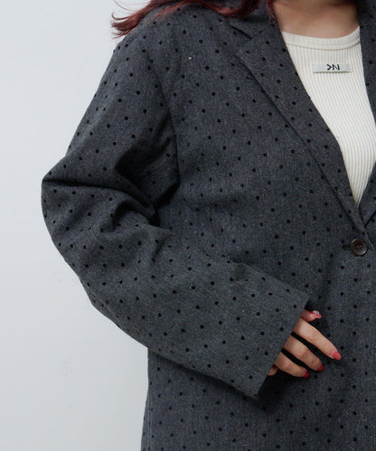 波點花呢夾克