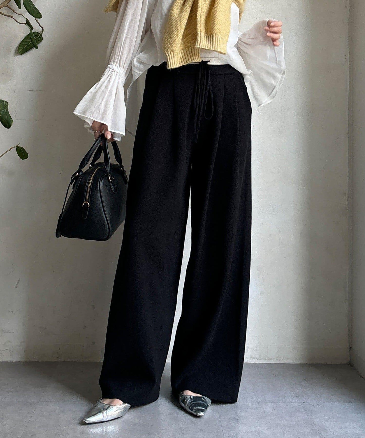 雙層腰設計針織褲