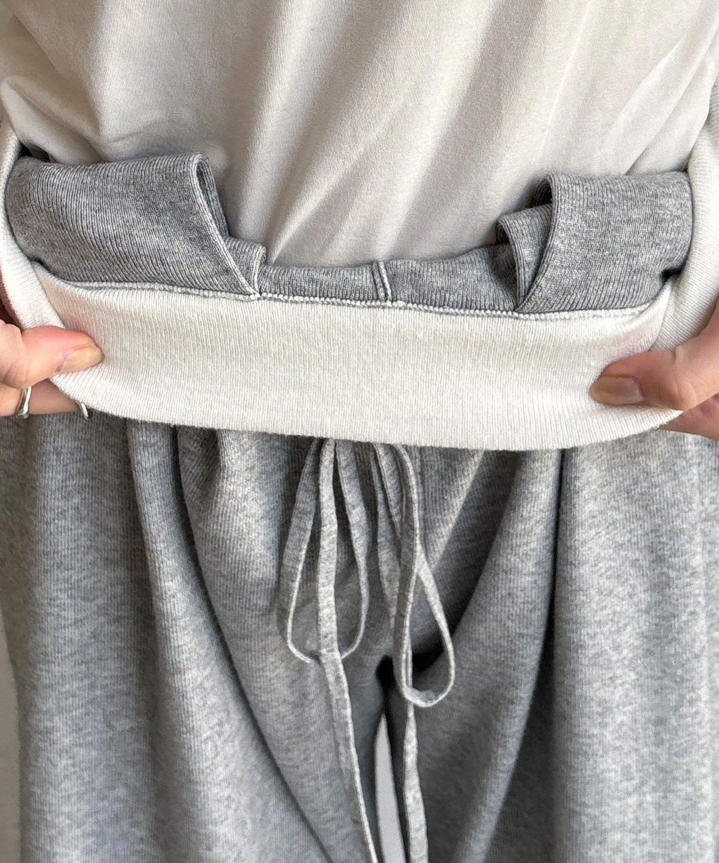 雙層腰設計針織褲