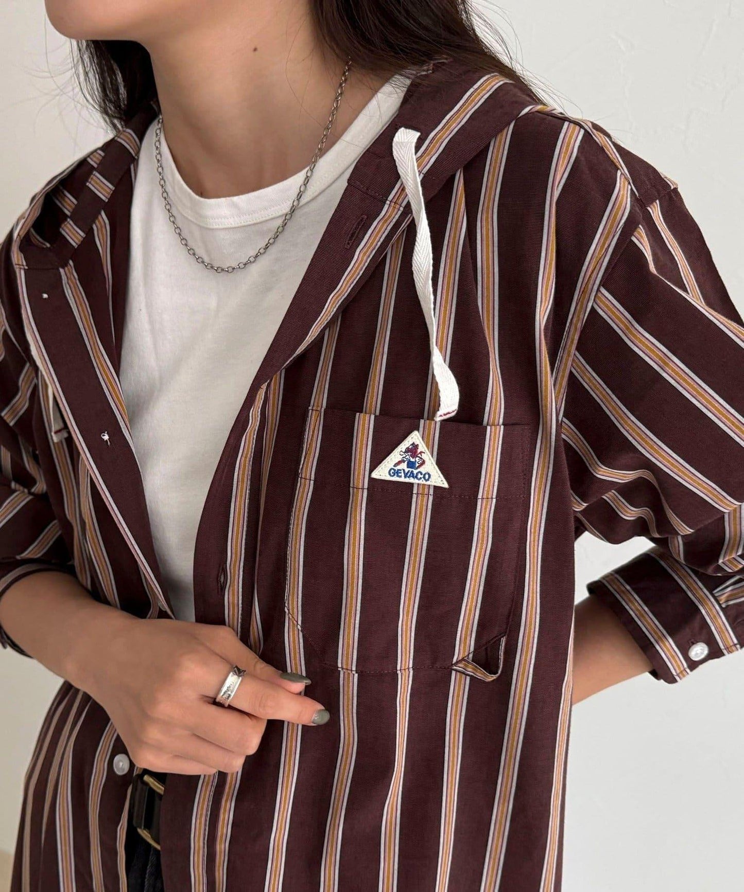 【GEVACO/ゲバコ】連帽襯衫連衣裙