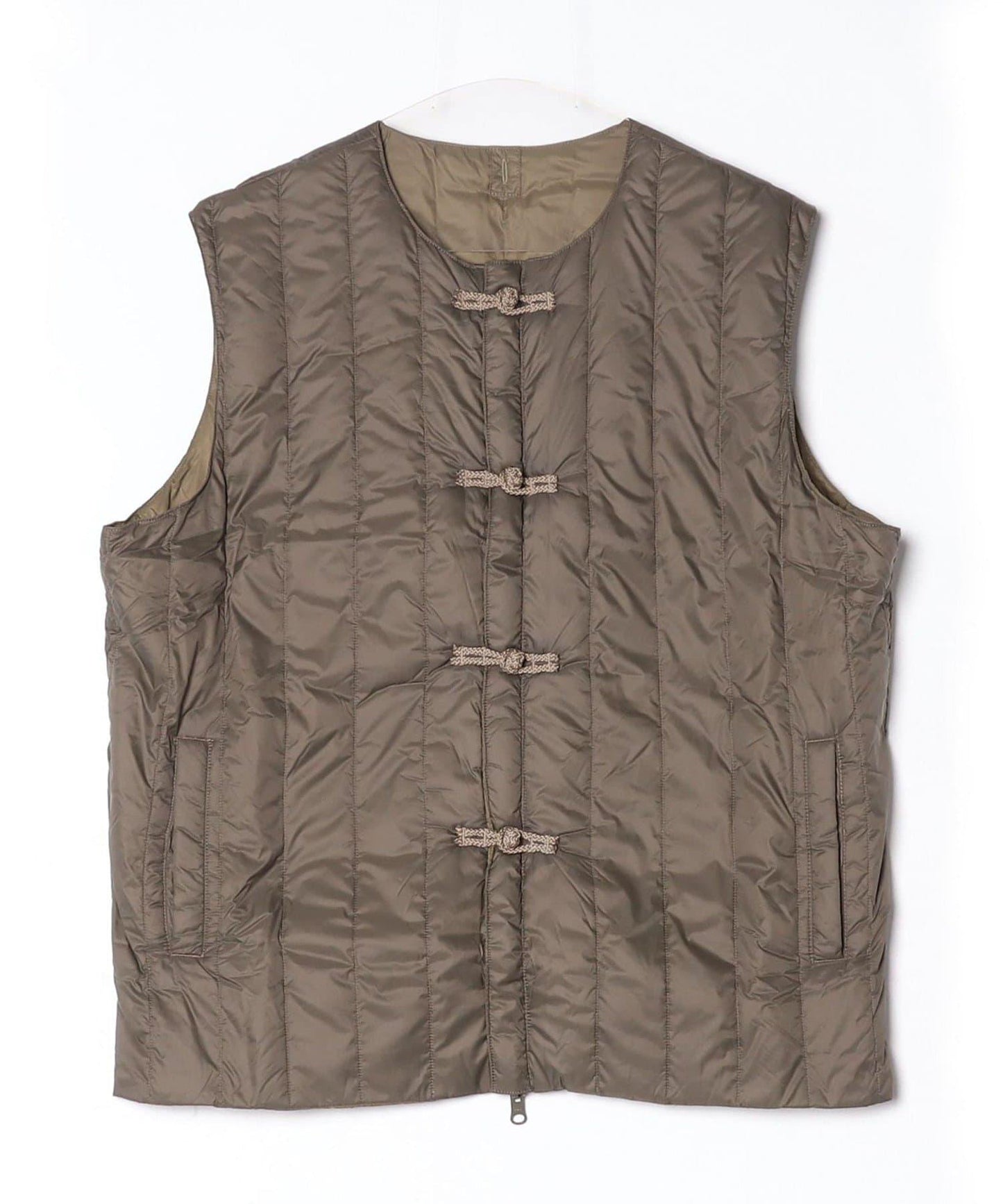 【TAION】可雙面穿中式扣內膽羽絨背心