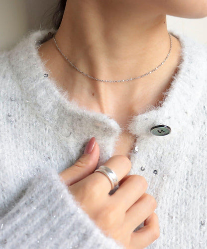 不鏽鋼亮鏈釦項鍊