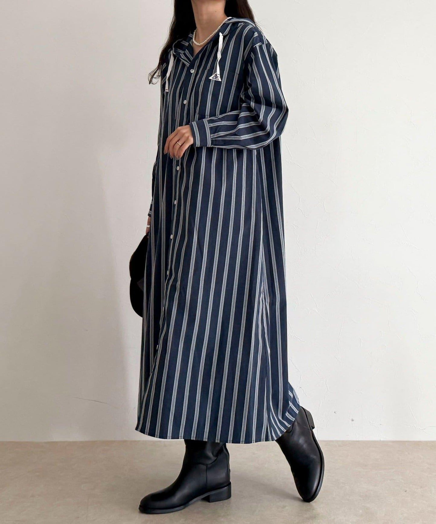 【GEVACO/ゲバコ】連帽襯衫連衣裙