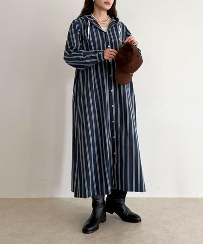 【GEVACO/ゲバコ】連帽襯衫連衣裙