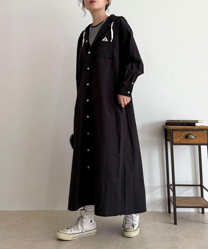 【GEVACO/ゲバコ】連帽襯衫連衣裙