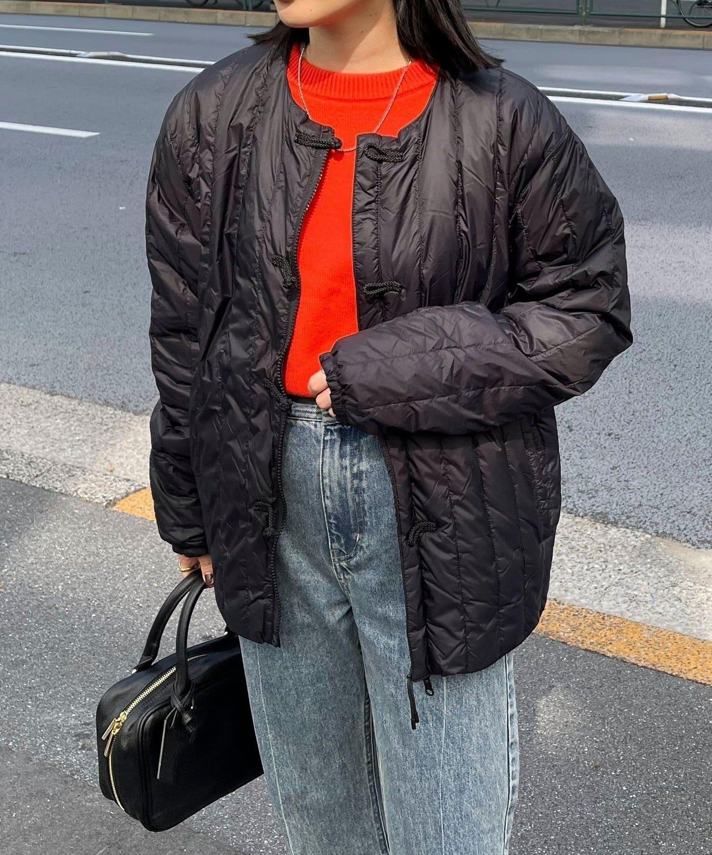 【TAION】可雙面穿中式盤扣內膽羽絨服