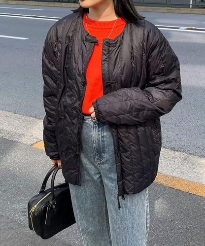 【TAION】可雙面穿中式盤扣內膽羽絨服