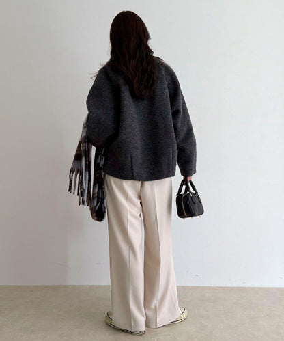 意大利風格輕盈無領夾克