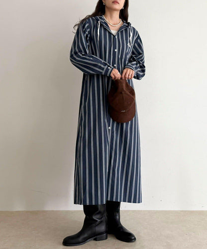 【GEVACO/ゲバコ】連帽襯衫連衣裙
