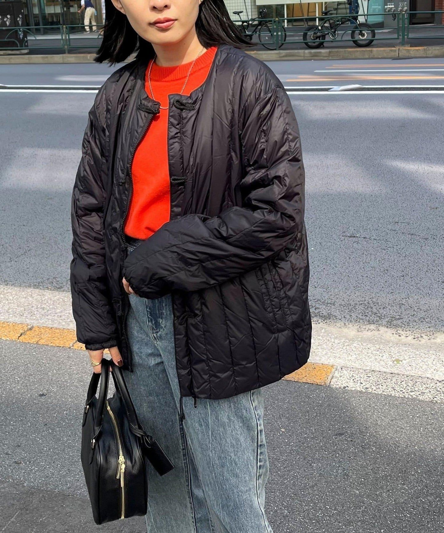 【TAION】可雙面穿中式盤扣內膽羽絨服