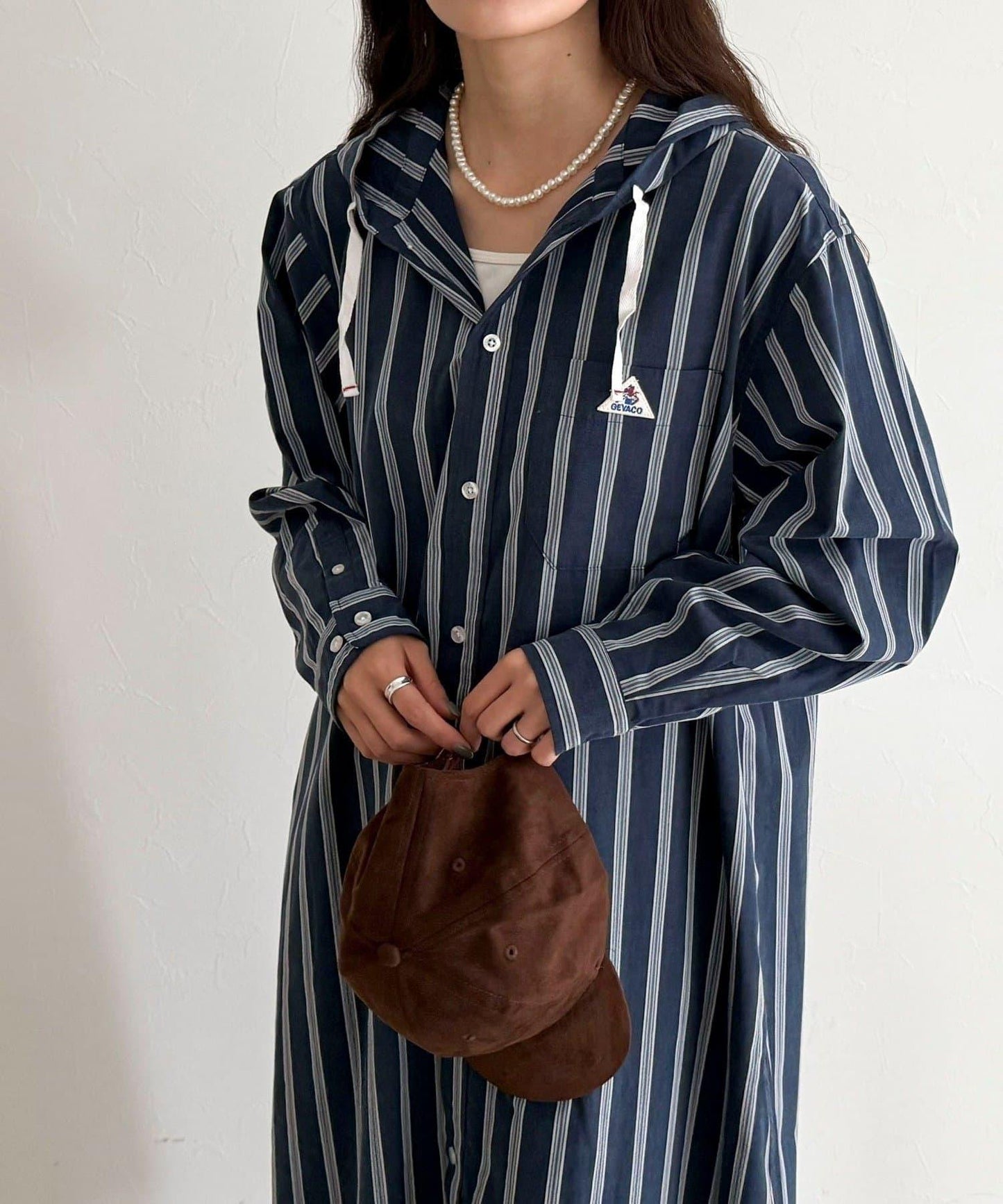 【GEVACO/ゲバコ】連帽襯衫連衣裙